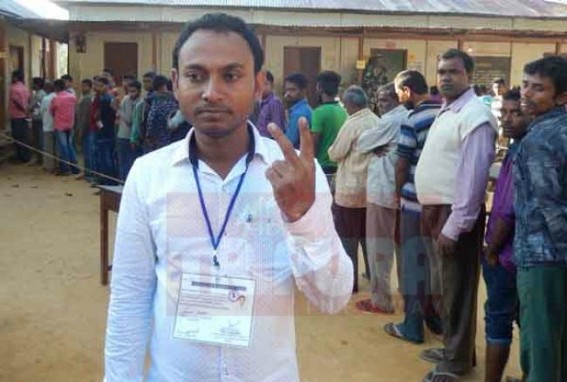 CPI-M candidates cast vote CPI-M candidates cast vote